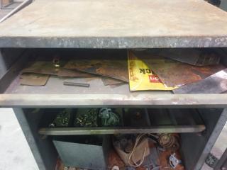 Steel Cabinet and Contents