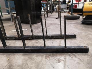Pair of Heavy Duty Workshop Wall Mounted Material Support Racks