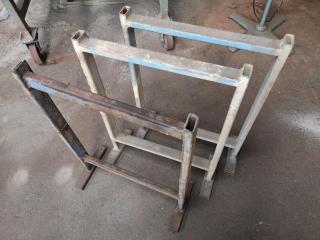 3x Workshop Material Support Horses Stands