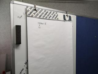 Mobile Office Dual-Sided Whiteboard / Pinboard