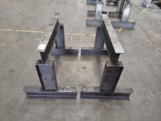 Pair of Heavy Duty Steel Tresles (Material support stands)