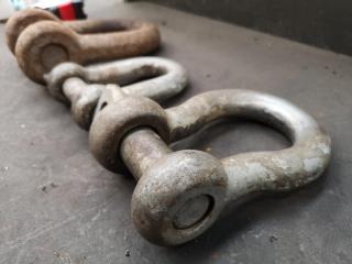 3x Assorted D and Bow Shackles