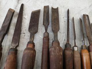 Assorted Vintage Wood Turning Chisels