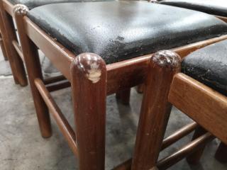 2x Worn Wooden Tables w/ 8x Chairs for Cafe or Home