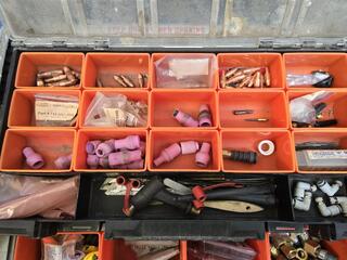 Plastic Container of TIG Welder Supplies