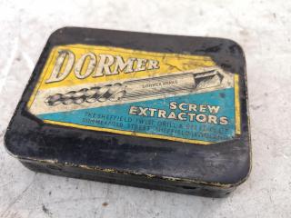 Vintage Dormer Screw Extractor Set, Complete