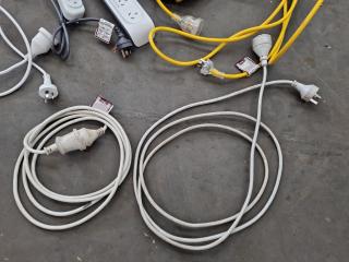 Assorted Electrical Power Leads & Power Boards