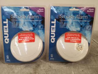 3x Battery Powered Household Smoke Alarms by Quell