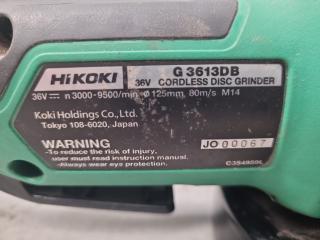 Hikoki 36V Cordless 125mm Disk Grinder w/ Accessories