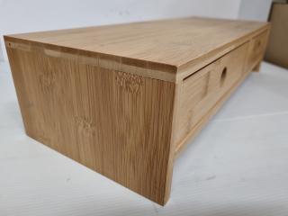 Stylish Bamboo Desktop Drawer Cabinet Unit