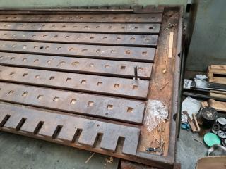 Antique Vintage Heavy Steel Fixture Table