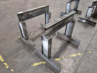 Pair of Heavy Duty Steel Tresles (Material support stands)