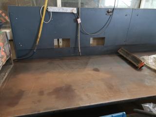 Large L-Shaped Corner Steel Workbench