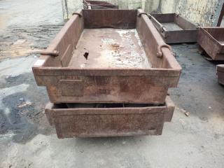 2 x Large Steel Bins