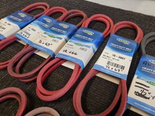 18x Assorted Ride-On Mower Engine & Deck Replacement Belts