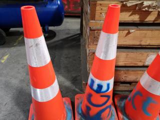 4x Heavy Duty Traffic Road Cones