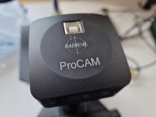 Inverted Tissue Culture Microscope by Radical w/ ProCam Digital Camera
