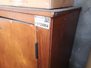 Vintage Wooden Workshop Storage Cabinet