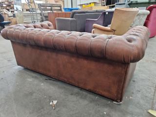 Vintage Moran Leather Sofa Couch, needs restoration