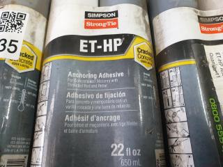 5 Tubes of Simpson Concrete Anchoring Adhesive