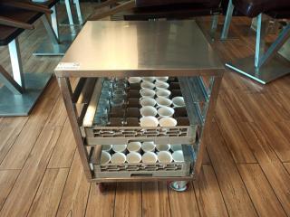 Stainless Glass Rack Trolley