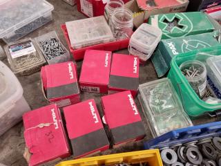 Assorted Bulk Nails, Screws, & Other Fastening Hardware