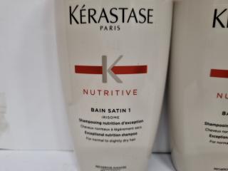 3 x Kérastase Nutritive Bain Satin 1 Exceptional Nutrition Shampoo
