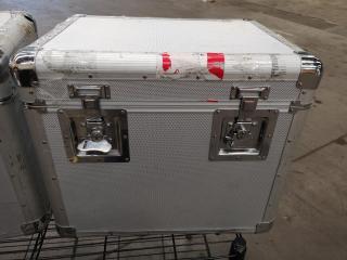 2x Aluminium Padded Equipment Storage Case