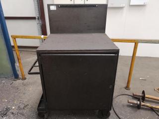 Heavy Duty Steel Workshop Mobile Workbench / Cabinet