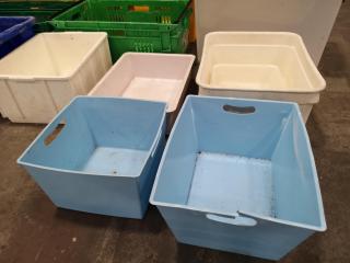 16x Assorted Storage Bins