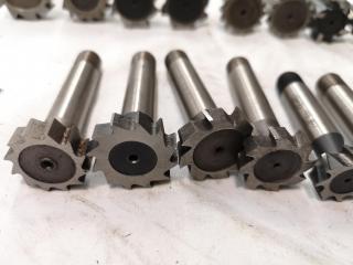 31x Assorted Sizes of Keyset & T--Slot Mill Cutters