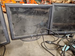 3x Elo 17" LCD Touch Screen & 1x Dell 17" LCD Monitor