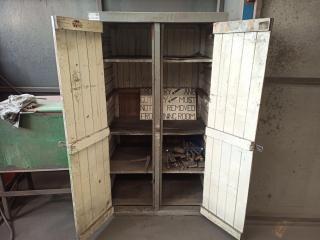Antique Wooden Workshop Cabinet