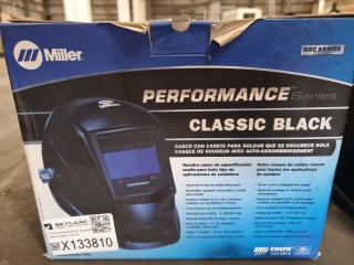 As NEW Miller Performance Series Classic Black Welding Mask Set