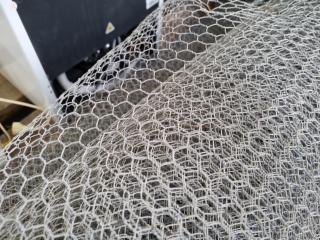 7x Rolls of Galvanised Steel Wire Mesh Netting