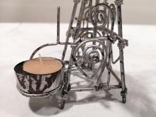 Retro Steam Punk Inspired Operating Windmill Candle Holder