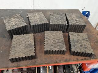 7x Solid Rubber Jacking Blocks