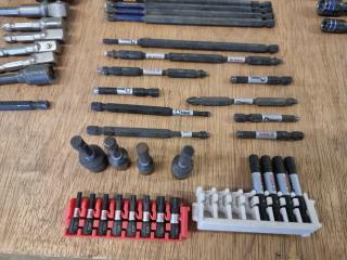 Large Assortment of Drill Bits and Attachments