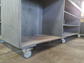 Enclosed Mobile Angled Workbench Workstation