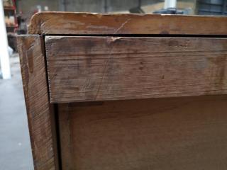 Vintage Wood 3-Drawer Office File Cabinet