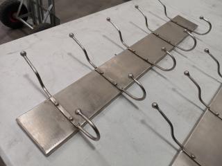 2x Stainless Steel Wall Mounted Hangers