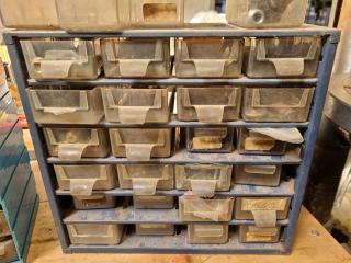 Workshop Parts Bin Racks w/ Fastening Hardware & More