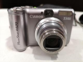 2x Point & Shoot Digital Cameras by Canon & Sony, 7.1mp