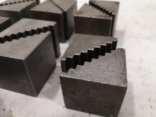 6x Pairs + 3x Loose Blocks of Mill Stepped Angle Blocks