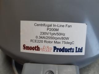 2 x Smooth-Air Centrifugal In-Line Fans
