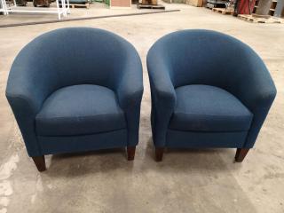 2x Matching Padded Chairs for Home or Office