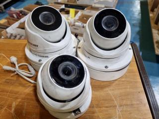 3x Hikvision Network Turrent Security Cameras