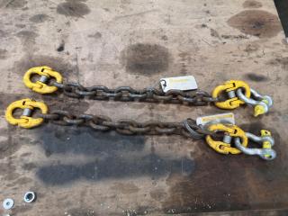 2x Sets of 2000kg Lifting Chain Sets