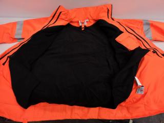 Bison Rigour Flame Retardant Lined Flourecent Safety Jacket, Size L