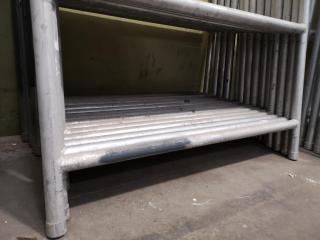 14x Aluminium Upright Scaffolding Frames, 1-metre tall, 1.3-metres wide